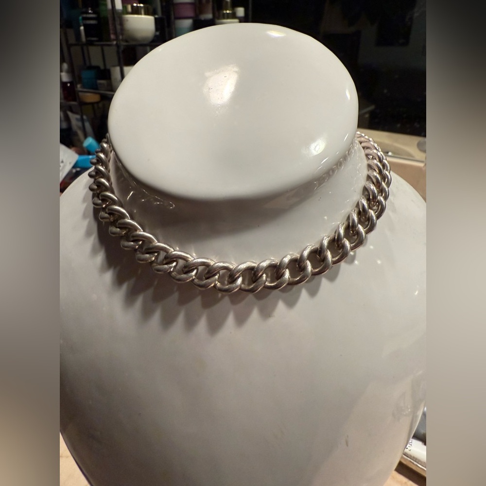 Ralph Lauren Sterling Silver choker style necklace circa 1990s